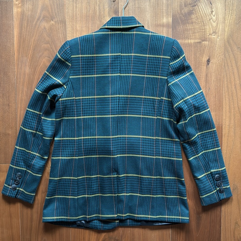 ANINE BING Oversized Blazer / Green Plaid XS - Picture 7 of 8